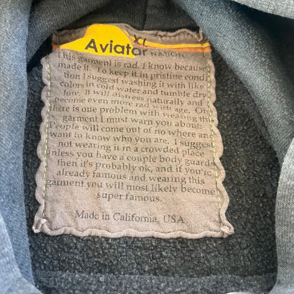 Aviator Nation Gray Austin Hoodie Size XL Logo Long Sleeve Womens - Picture 8 of 11